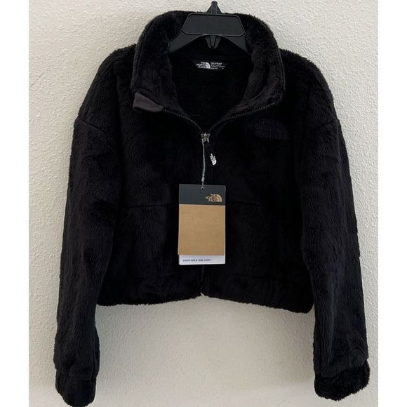 NORTH FACE GIRLS SZ XXS/5 OSOLITA FLEECE FZ JACKET, TNF BLACK NWT - Picture 4 of 9